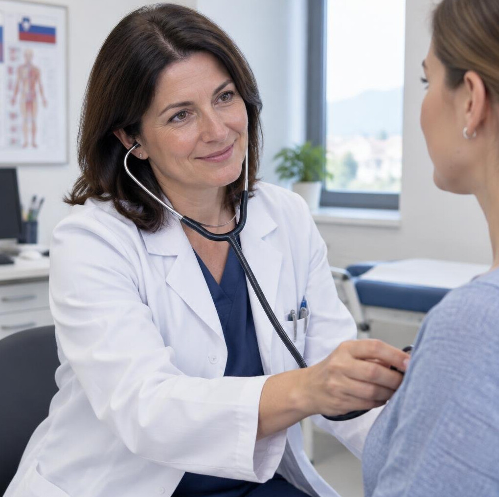 Doctor examining a patient during a health checkup