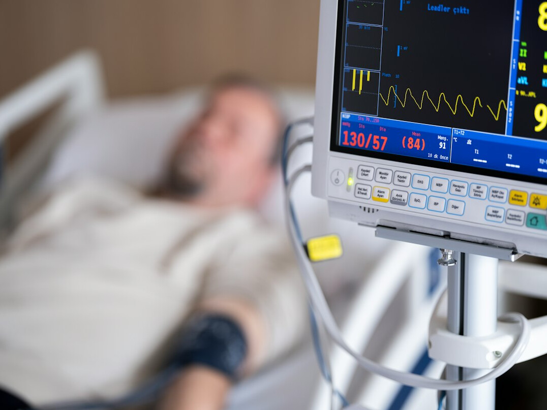 patient in hospital bed
